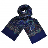 Foulard Carven Bleu Paisley